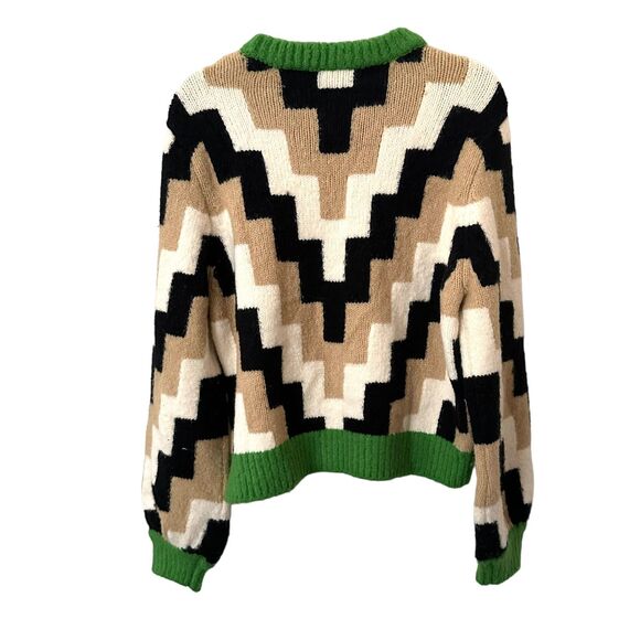 CALLAHAN KNITWEAR‎ Patterned Crewneck Sweater Sz Large - Picture 3 of 5